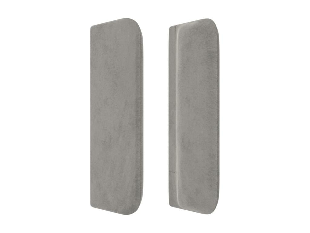 Letto in velluto grigio, 93 x 16 x 78 cm