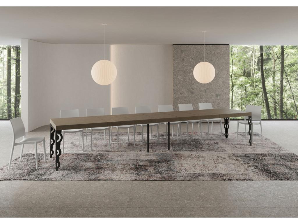 Tavolo allungabile 90x200/460 cm PINPAI Luxameub gambe antracite WVTW95490