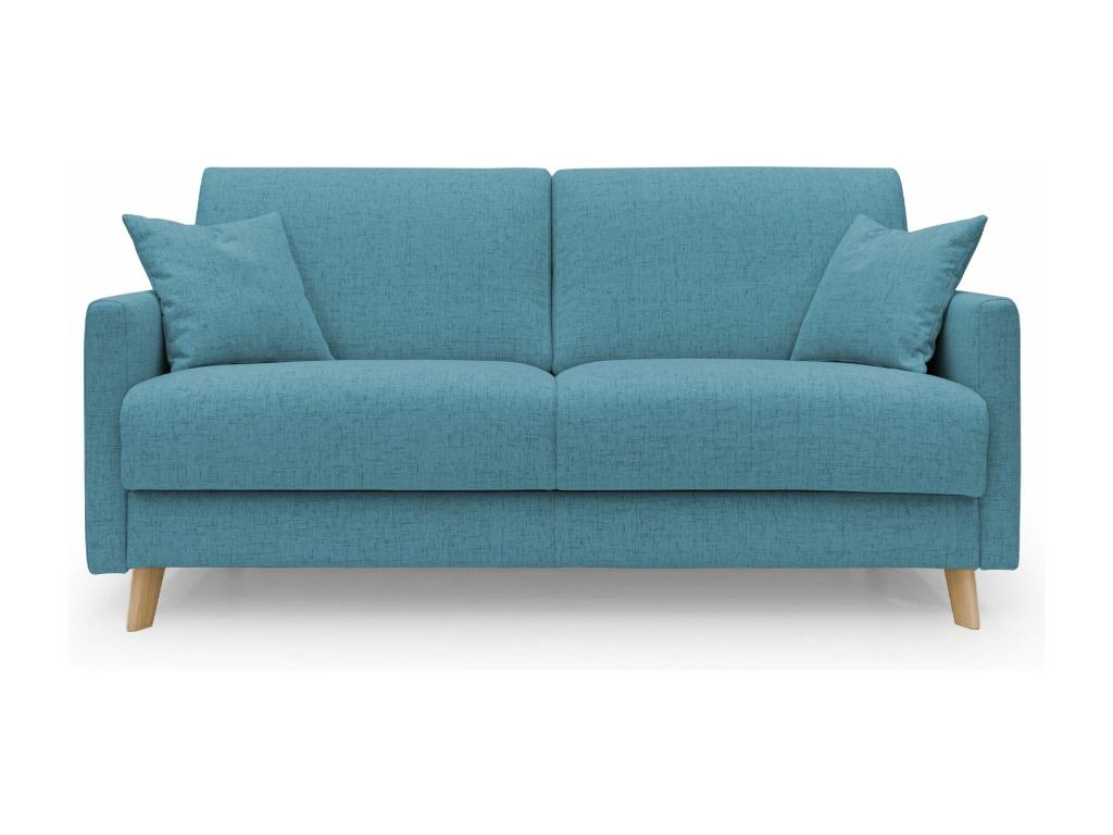 Mobenze Divano illuminato trasformabile in tessuto FELIS impermeabile T03 200 cm opaco- 160x197 blu ciel OMTD94614