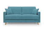 Mobenze Divano illuminato trasformabile in tessuto FELIS impermeabile T03 200 cm opaco- 160x197 blu ciel OMTD94614