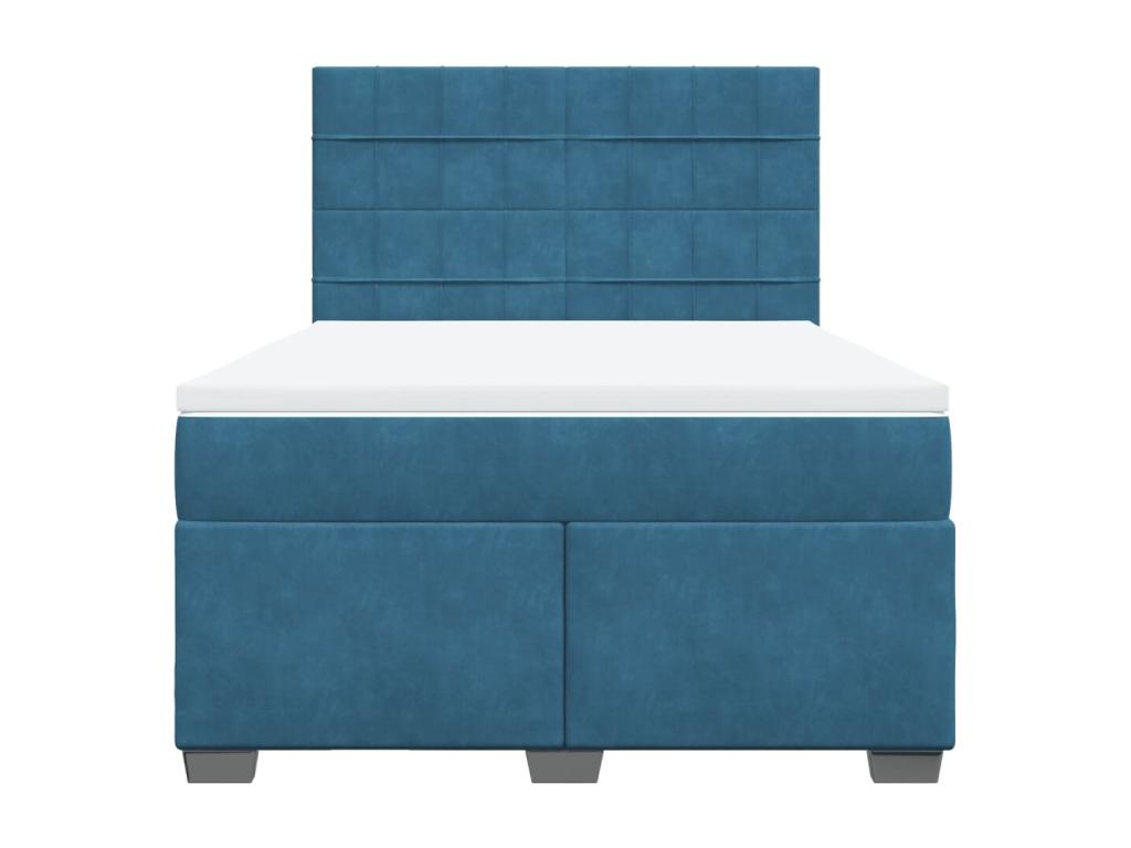 Materasso in velluto blu, 160 x 200 cm