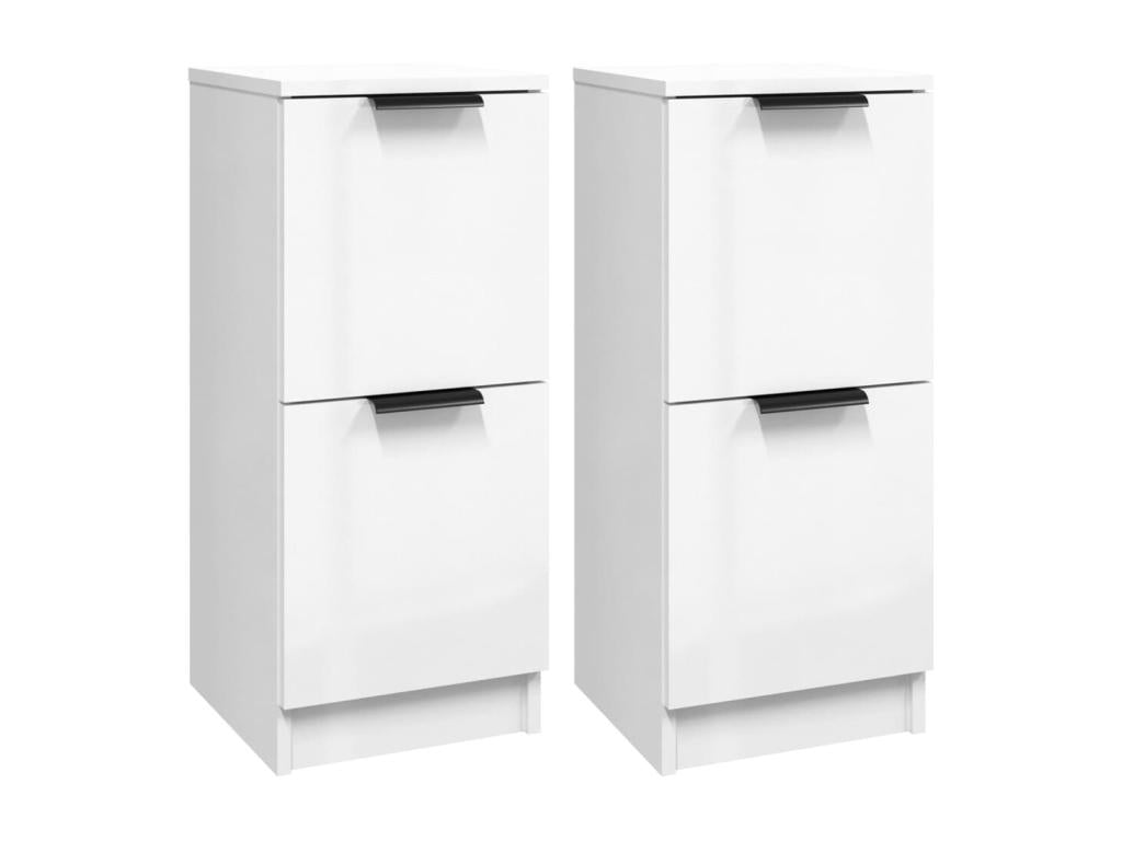 Credenza in legno ingegnerizzato bianco, 30 x 30 x 70 cm