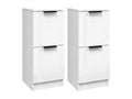 Credenza in legno ingegnerizzato bianco, 30 x 30 x 70 cm