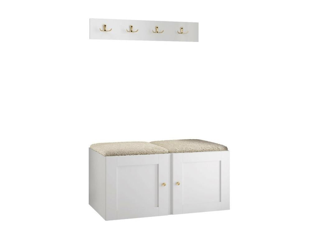 Mobile d'ingresso Mobenze 376 84x44cm Brun clair - Nero Stratifié - Tapisserie - Mobenze XHCE43757