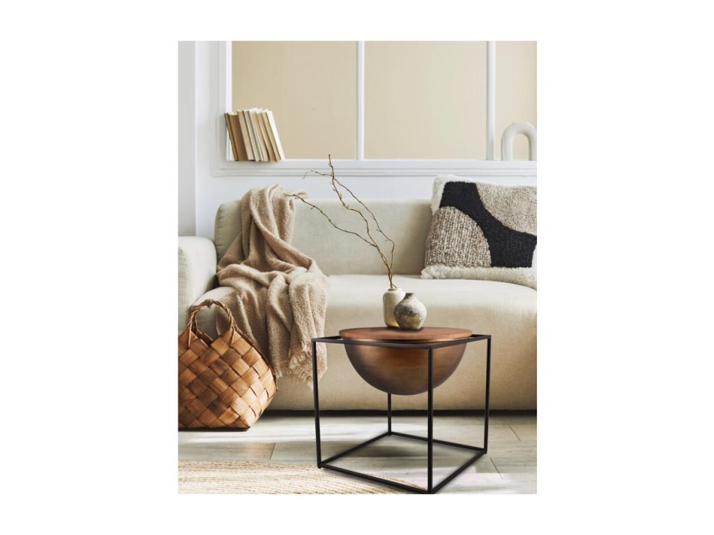 Tavolino da caffè in metallo marrone