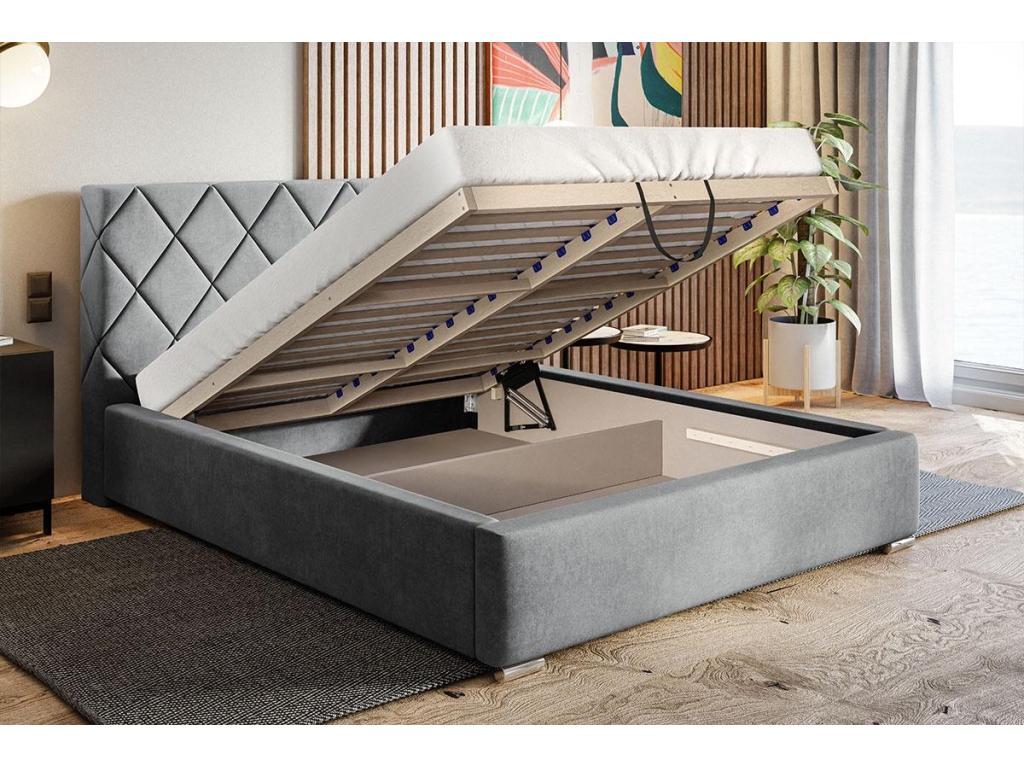 Mobenze Lit rembourré 180x200 Mobenze - Lit double con Rangement Lit 140x200 cm Verde Mobenze 19 PTBG27480
