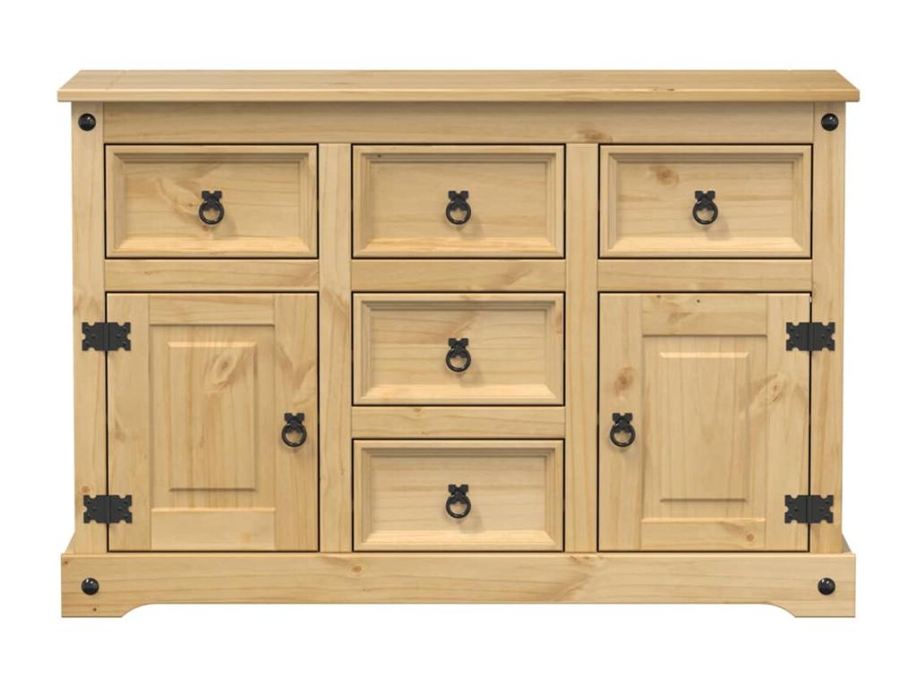 Credenza in legno di pino beige, 115 x 40 x 76 cm