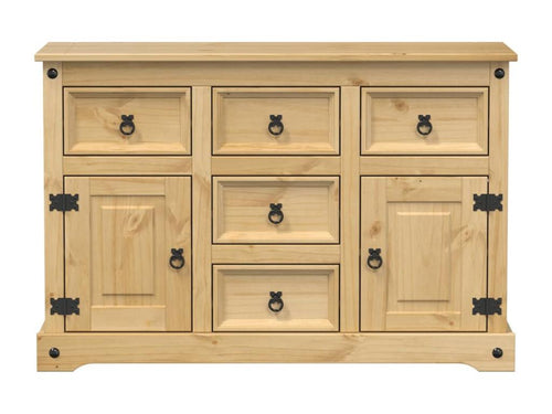 Credenza in legno di pino beige, 115 x 40 x 76 cm