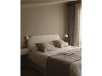 Letto in tessuto Boucle bianco, 140 x 110 cm