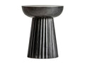 Tavolo d'appoint ronde manguier massiccio nero Mobenze D 38 cm YXGE25658