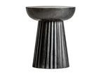 Tavolo d'appoint ronde manguier massiccio nero Mobenze D 38 cm YXGE25658