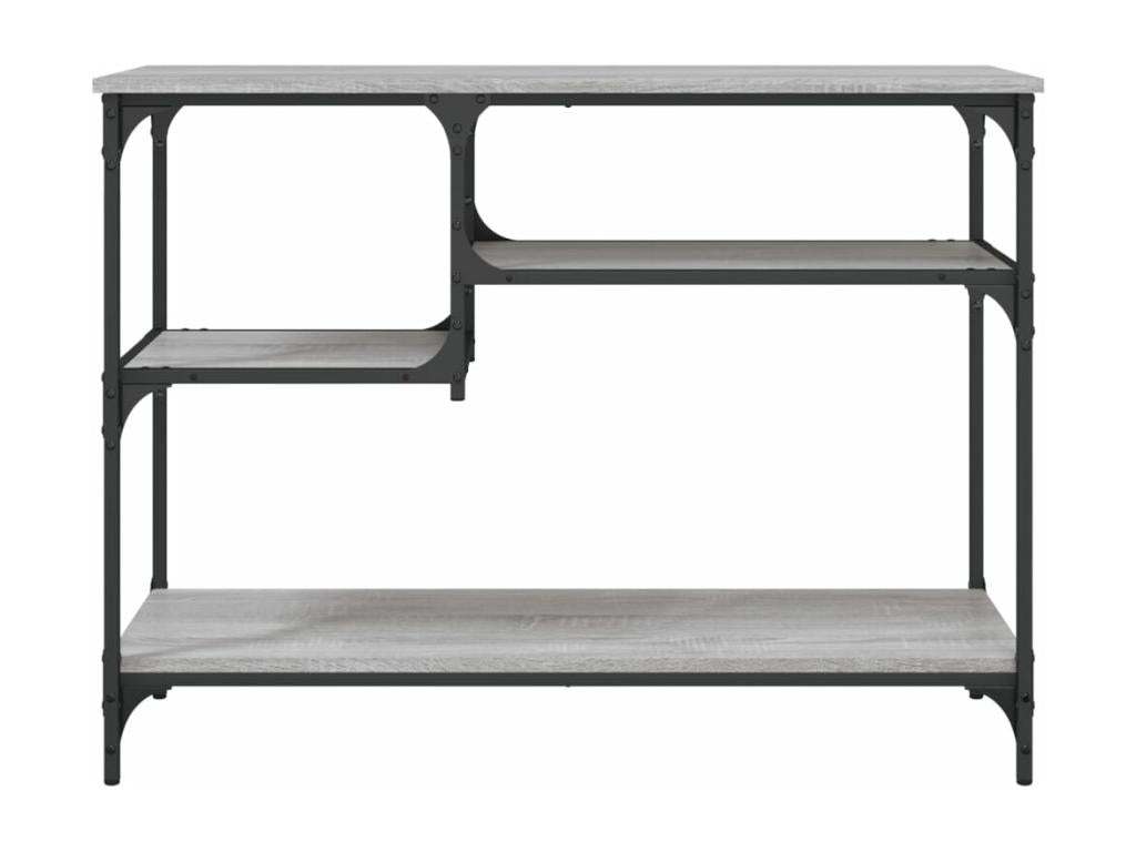 Tavolo consolle con étagère Mobenze grigio 100x35x75 VAKB38080