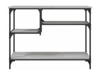 Tavolo consolle con étagère Mobenze grigio 100x35x75 VAKB38080