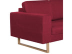 Divano à 2 posti Tissu Rosso bordeaux WHEE42550