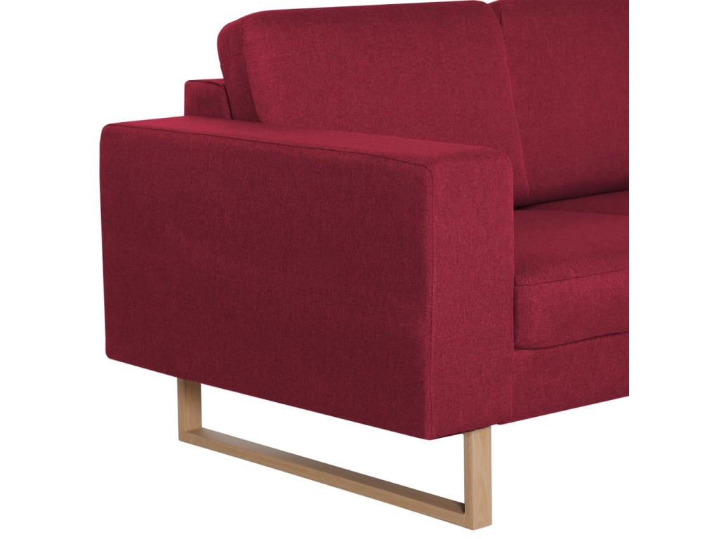 Divano à 2 posti Tissu Rosso bordeaux WHEE42550