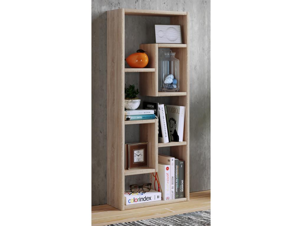 Mobenze Scaffale sur pied Scaffale per libri Scaffale per supporti Rangement Séparation de pièce Scaffale decorativo Vilo chêne miel ANYP09544