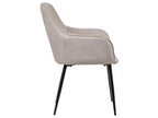 Set di 2 chaise longue con sedili in tessuto beige e gambe in metallo - Mobenze ACKQ58304