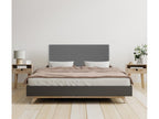 Mobenze Testiera in lino naturale liscio 90x105 cm con gambe Lit. 80/90 - Grigio foncé KMOK14080