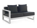 Divano in alluminio à bras gauche bianco con coussins couleur nero XVRO37547