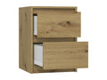 Mobenze - Table de chevet style Mobenze 55x43x40cm - Table de nuit 2 tiroirs - Chevet style moderne - Meuble de rangement moderne NAFX03702