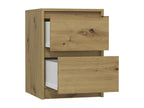 Mobenze - Table de chevet style Mobenze 55x43x40cm - Table de nuit 2 tiroirs - Chevet style moderne - Meuble de rangement moderne NAFX03702