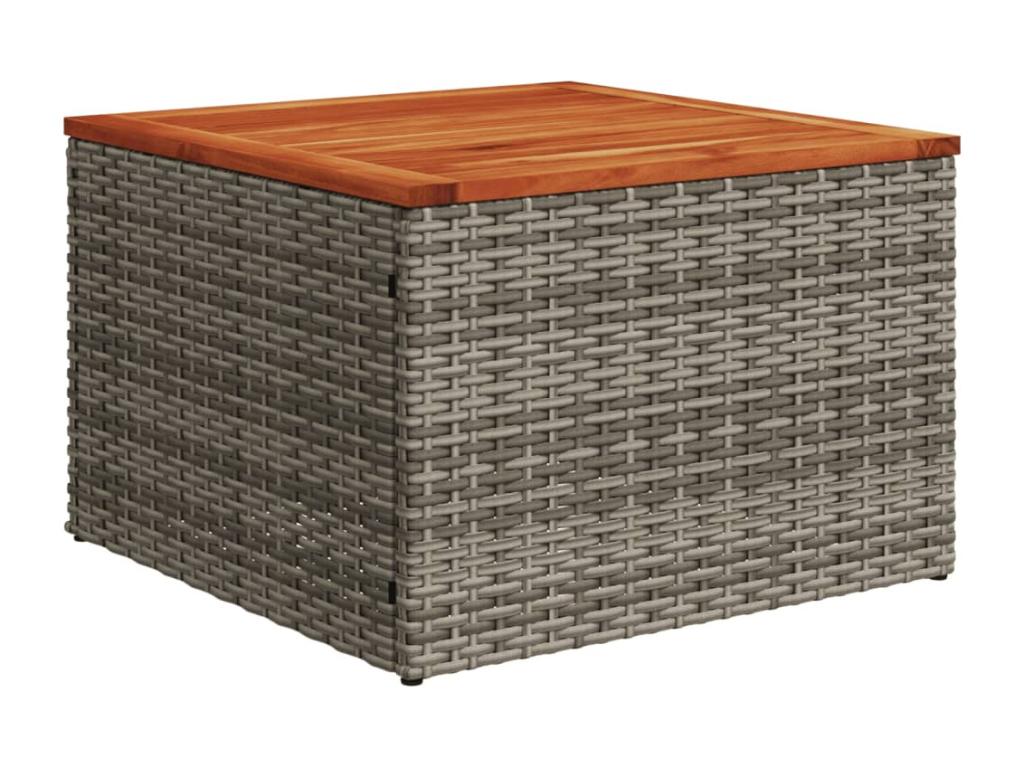 Set di mobili da esterno in vimini intrecciato in resina grigia - dlz1766571382557