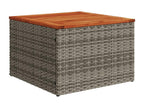 Set di mobili da esterno in vimini intrecciato in resina grigia - dlz1766571382557