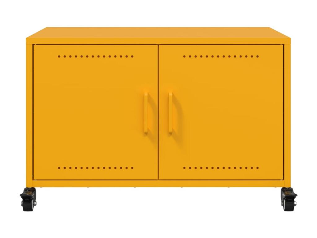 Mobile TV giallo moutarde 68x39x43,5 cm acciaio laminato freddo WZHD15557