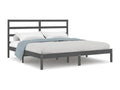 Struttura letto senza materasso grigio 200x200 cm Mobenze massif de pin UBOX60352