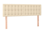Lit à sommier tapissier con Materasso Crema 140x190 cm Tissu RNWM83827