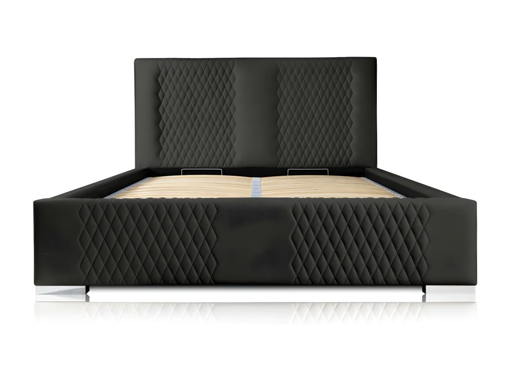 Letto contenitore 160x200 coloris nero - Collezione Mobenze EKLD84708