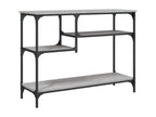 Tavolo consolle con étagère Mobenze grigio 100x35x75 VAKB38080