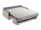 Divano trasformabile 3 posti PINPAI in tessuto beige - Divano 140 cm - Materasso 14 cm Luxameub LHAP07671