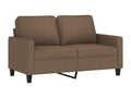 Divano à 2 posti Marrone 120 cm Tissu UWDR00015