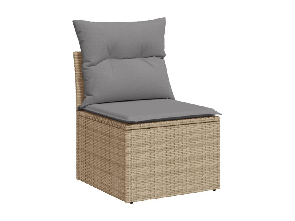 Set da giardino con cuscini 7 pezzi in resina intrecciata beige XKSV53636
