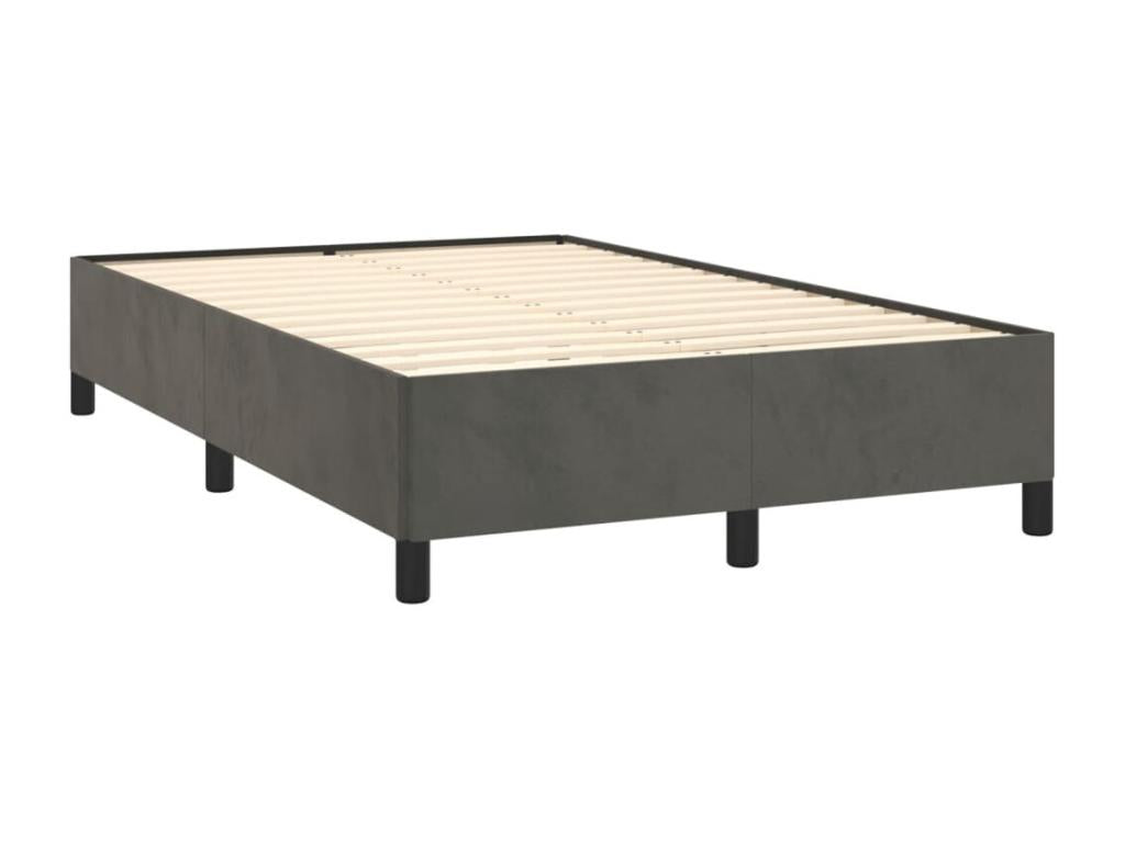 Sommier à Mobenze de lit con Materasso LED grigio foncé 120x190 cm RPDF31312