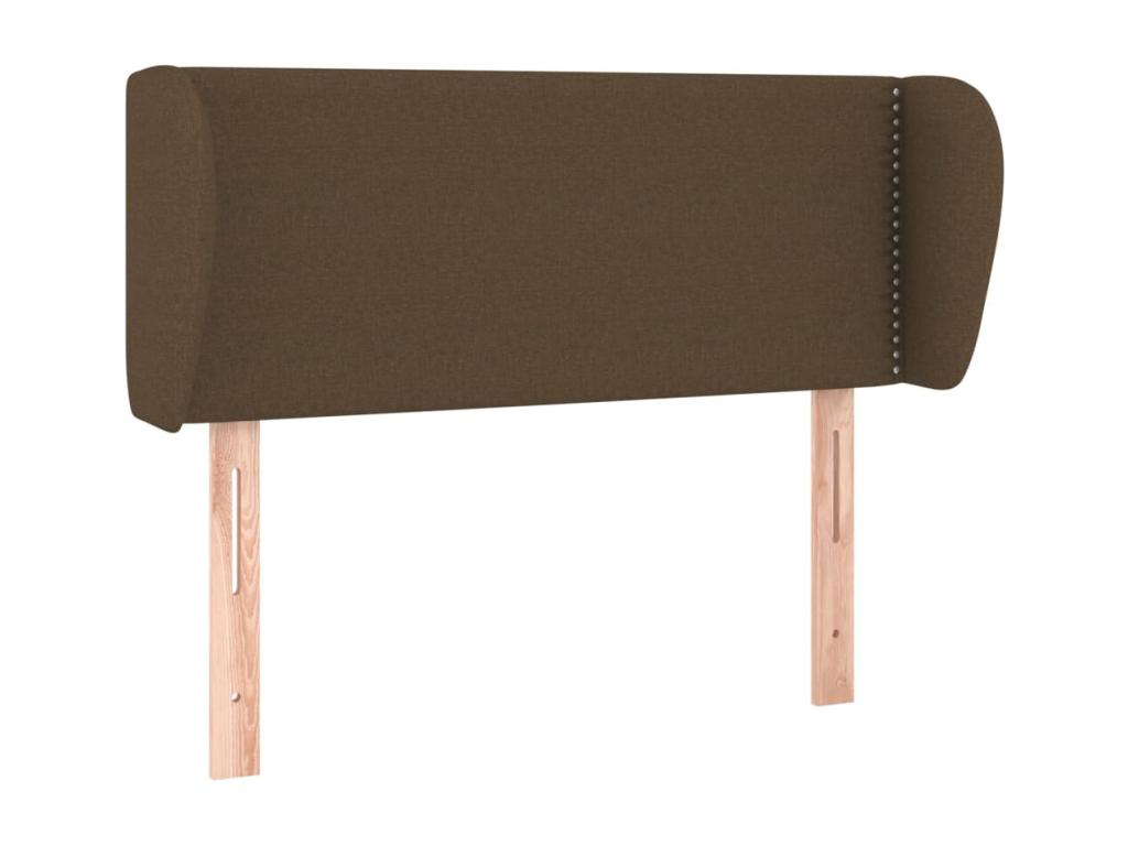 Testiera con oreilles Marrone Foncé 83x23x78/88 cm Tissu MWLM22646