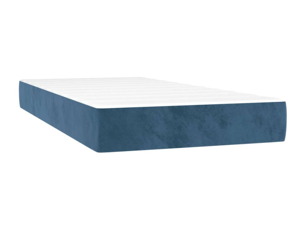 Lit à sommier tapissier con Materasso Blu foncé 100x200 cm LFCI19494