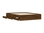 Struttura letto con cassetti senza materasso chêne marrone 140x200 cm RQMT51115