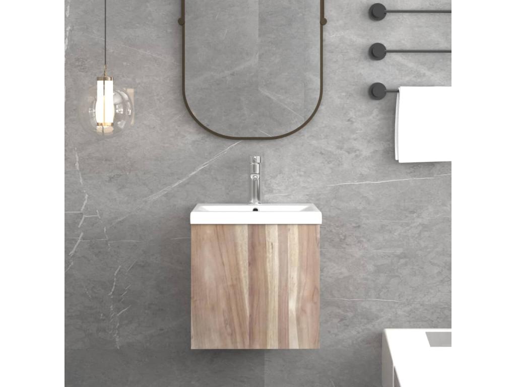 Armadio murale da bagno 41x38x40 Mobile in teck solido JNJQ29805