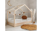 Cabane illuminata 90x200 barriere e sommier incluse gambe 1 cm Luxameub Bois et white UAEE06946