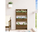 Jardinière murale 3 livelli 60x18.5x110 cm brun miel pin massif KZTZ72951