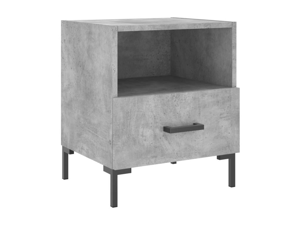 Comodini 2 pezzi in cemento grigio 40x35x47,5 Mobenze d'ingénierie SHDA73406