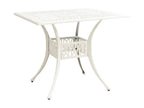 Mobenze - Table de jardin Bianco 90x90x73 cm Alluminio coulé XPOK91449
