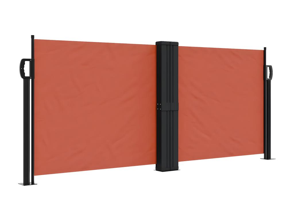 Auvent latéral rétractable terre cuite 100x1000 cm VBGE59141