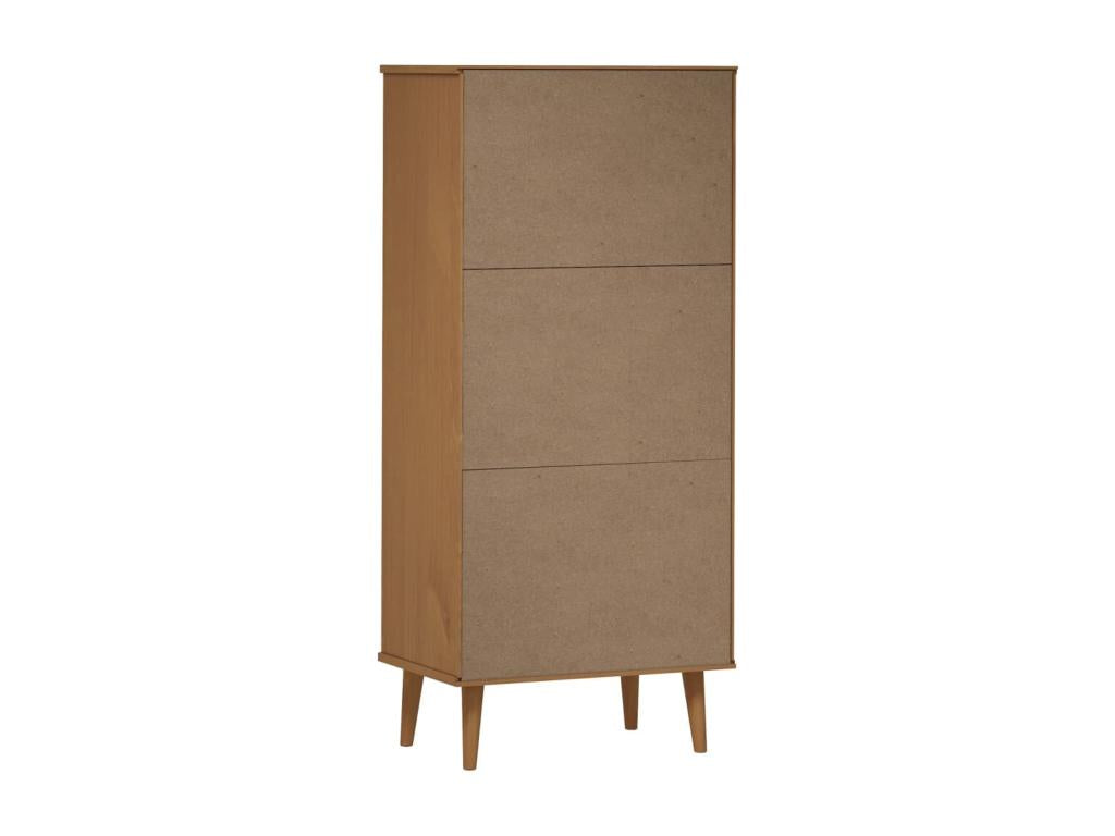 Bibliothèque Mobenze Marrone 60x35x133,5 cm Mobenze massif de pin SYGE92065