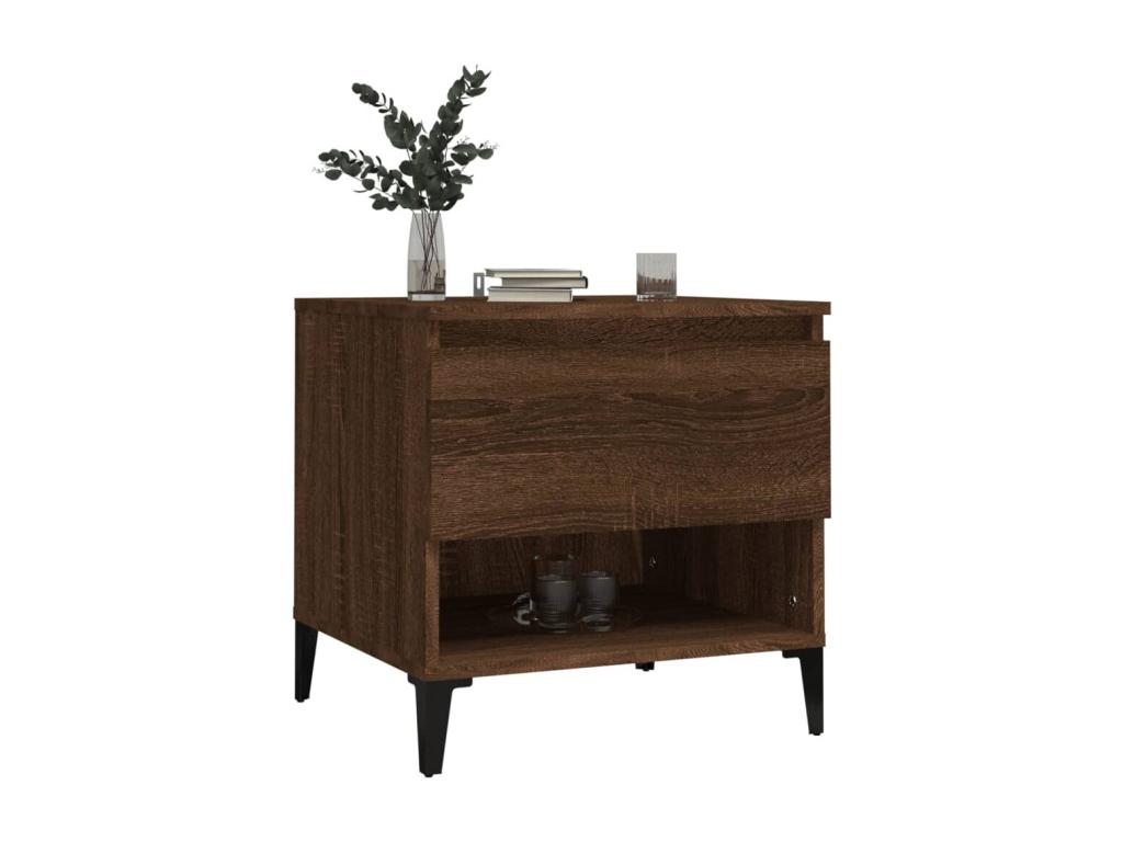 Tavolino laterale in legno ingegnerizzato marrone, 50 x 46 x 50 cm