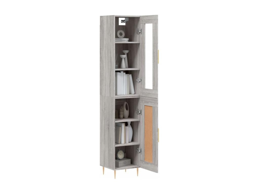 Credenza haut Mobenze grigio 34,5x34x180 cm Mobenze d'ingénierie MDFH50345