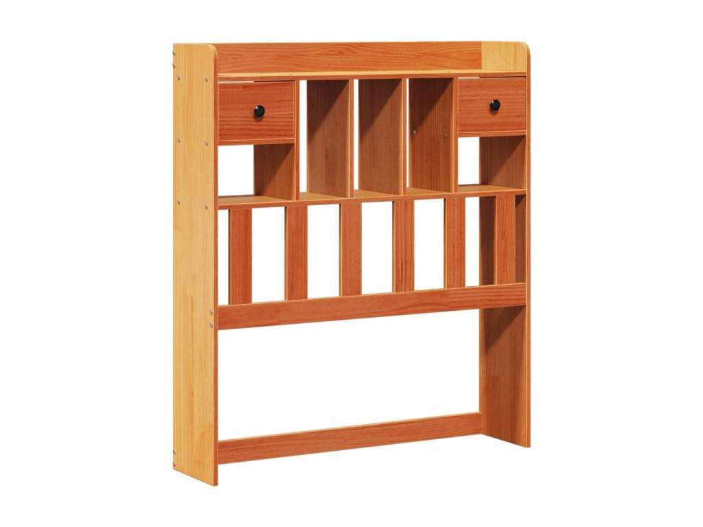 Lit bibliothèque sans Materasso cire marron 100x200 cm pin massif MBSW05842