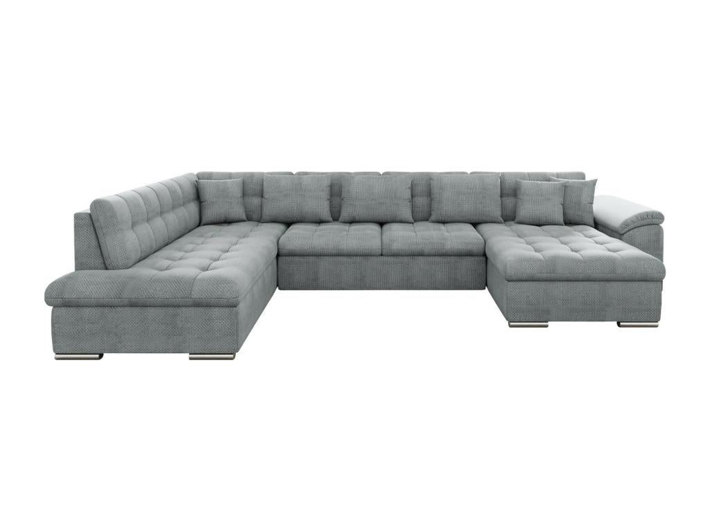 Divano d'angolo Mobenze 114 Grigio Fonction de couchage bedding box 348x205x76cm LLXS66534